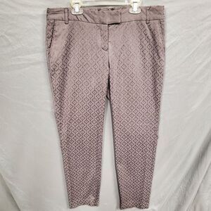Cynthia Rowley Dress Pants Women’s Size 10 Gray Geometric Pattern